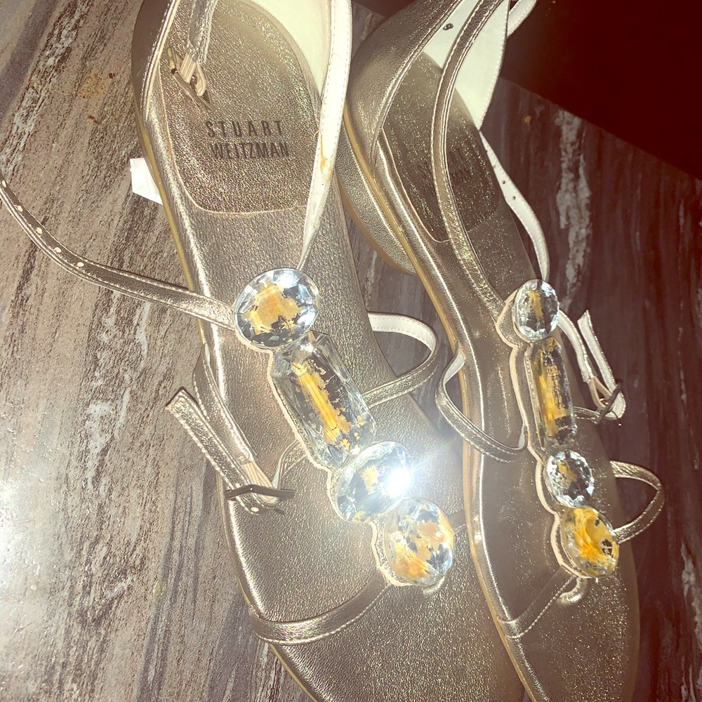Stuart Weitzman jeweled sandals
